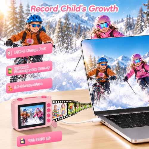 GKTZ Kids Waterproof Action Camera