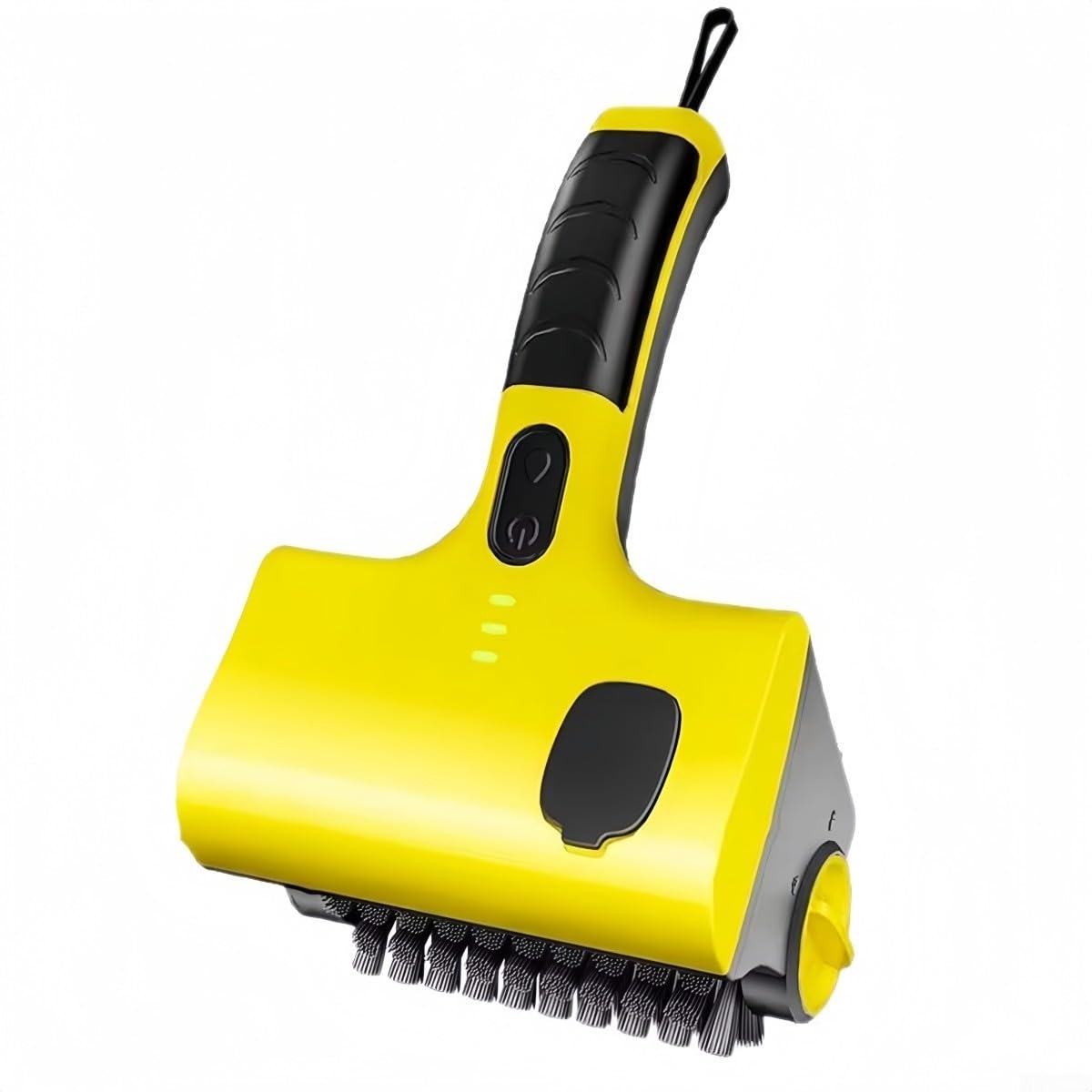 Pulitore elettrico per barbecue ricaricabile per pulizia esterna per piastrelle in pietra - Spazzola resistente con ricarica USB, 25 x 14 cm, giallo