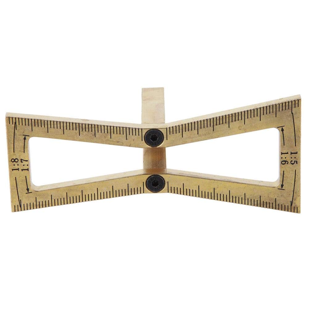Housolution Gabarit Queue D'Aronde - Outil Menuiserie Précision 1:5 à 1:8 - Cuivre Et Acier Inoxydable