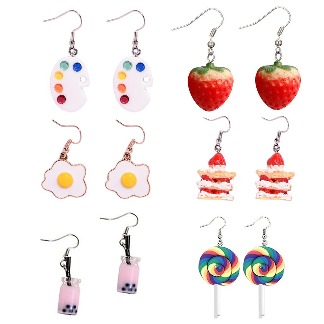 Adramata Set 12 Paia Orecchini Donna In Acciaio - Pendenti Vintage Con Pietra Di Luna, Stile Bohémien - 3