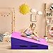 Giantex Incline Gymnastics Mat Wedge Folding and Non-Folding Gymnastics Gym Fitness Skill Shape Tumbling Mat for Kids Play Home Exercise Aerobics (Pink/Purple/Non-Folding)