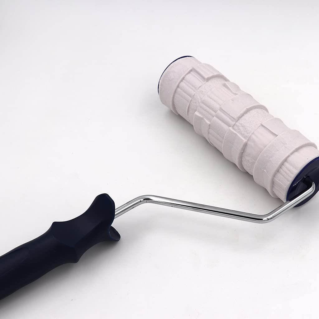 Kit de rodillos,Rodillos de pintura,Rodillo de pintura portátil con patrón de 8 "Rodillo de goma decorativo Patrón de ladrillo de imitación Cilindro de estampado Rodillo de pintura Rodillos de pintura