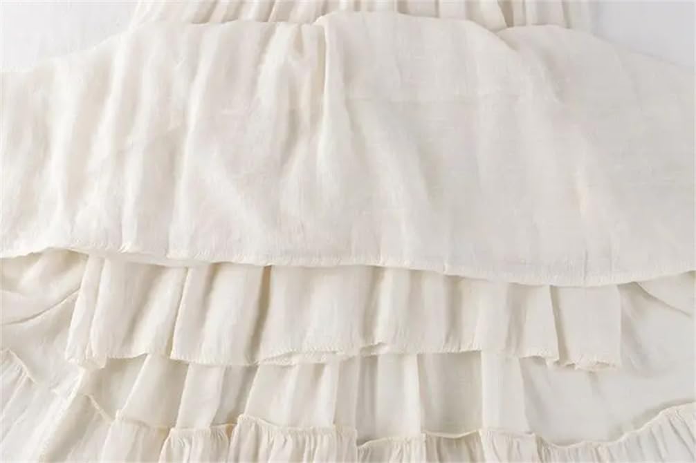 Faldas largas acampanadas con cintura elástica para mujer, estilo vintage, holgadas, lisas