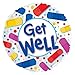 LOONBALLOON Get Well Balloons, 17â€³ GET Well Colorful BANDAIDS