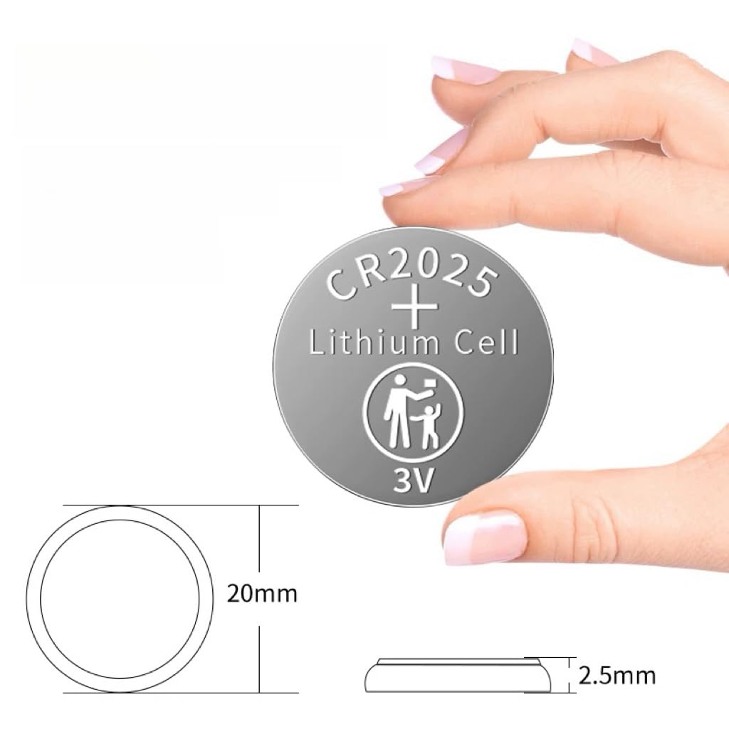 QLQXQTy 100PACK CR2025 Battery Button Cell Battery 2025 Lithium Coin Batteries 3V