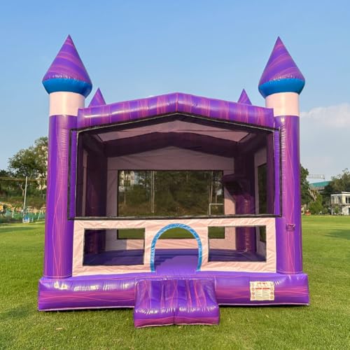Commercial Grade Bounce House Big Inflatable for Kids and Adults with Blower&Basketball Hoop for Outdoor Indoor, Bouncer Jumper, Birthday Party, Rental Grade (Purple + Pink, 13.1ftx13.1ftx16ft) - Image 4