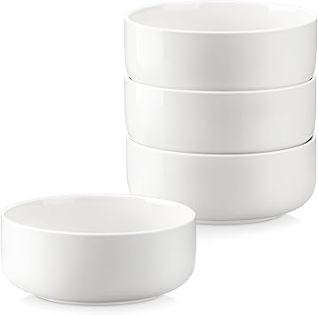 MALACASA 24 OZ Cereal Bowls, Porcelain Soup Oatmeal Bowls