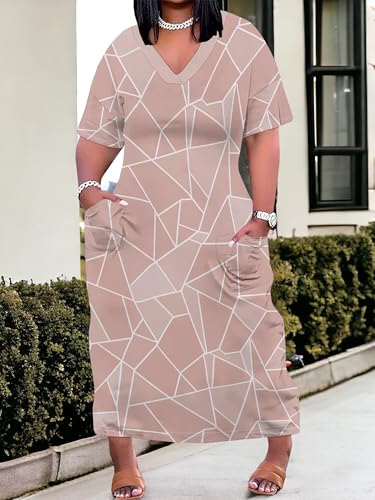 Image of PinkPatty Women's Plus Size V Neck 3 /4 Sleeve Wrap Maxi Dress with Belt | Boho floral wrap maxi dress with belt for vacations, weddings, parties, church, dinners, and everyday elegant wear