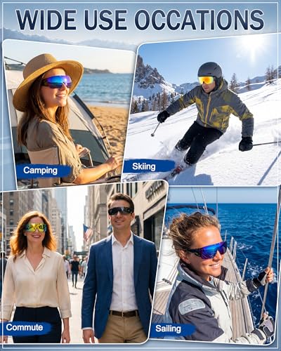 Image of Frienda 3 Pcs Flip Glasses Polarized Sports Sunglasses Cover-up Tac Sunglasses for Men Women Driving Fishing