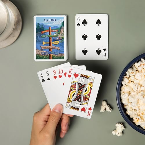 Baraja de poker Lantern Press Alabama 52 cartas miniatura 2