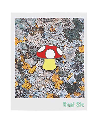 Image of Real Sic Emoji Mushroom Pin Iconic Mushroom Design - Mystic Mushroom Pin for Backpacks, Jackets, Hats, Bags & Tops