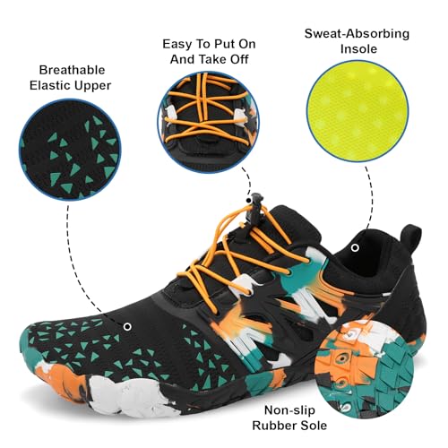 Image of XIHALOOK Athletic Hiking Water Shoes Womens Mens Quick Dry Barefoot for Beach Walking Kayaking Surfing Training