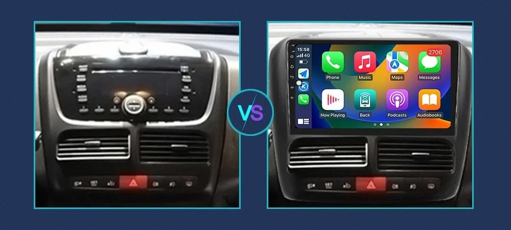 Táctil Pantalla Carplay Coche para Opel Combo 3 2011-2018 Enlace Espejo, Navegación, Siri, Aux, Bluetooth, Airplay, Lectura de Vídeo, Navegación GPS, 4 Nuclear 2G+32G
