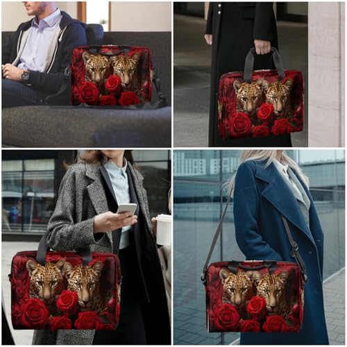 Maletín para laptop unisex 15.6-16 pulgadas rojo con estampado miniatura 2