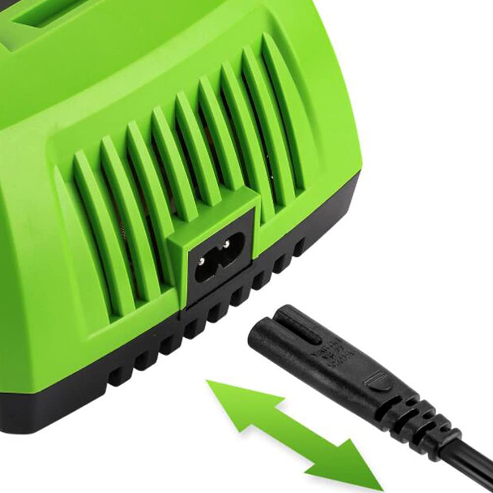 Caricabatterie da 40 V al litio per GreenWorks 29482 G-MAX Batteria agli di litio da 40 V 29472 29482 29652 G40825 Spina UE