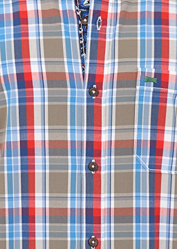 Image of BASICS 100% Cotton Checked Shirt for Men | Slim Fit | Everyday Smart Casual Wear | Full Sleeve