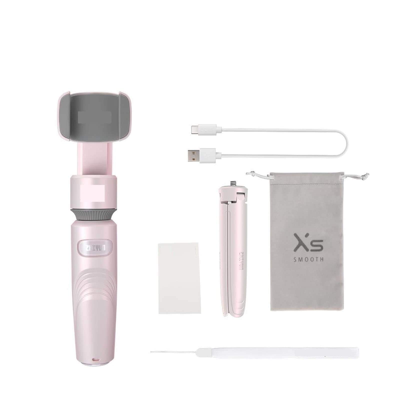 SMOOTH XS Selfie Stick Gimbal Phone for stabilizzatore palmare for smartphone Trasmissione in diretta(Pink)