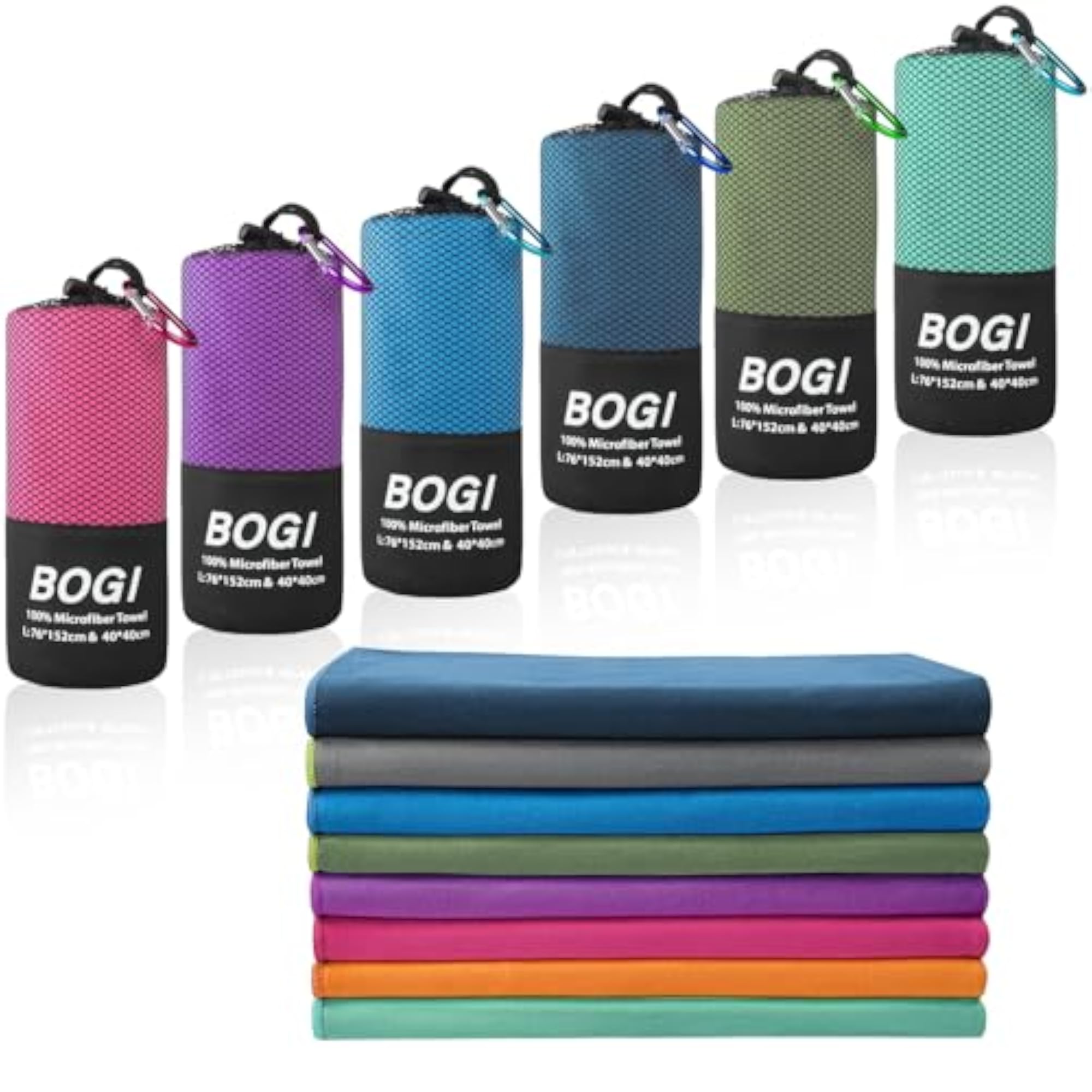 Microfiber Travel Sports Towel, Quick Dry, Compact