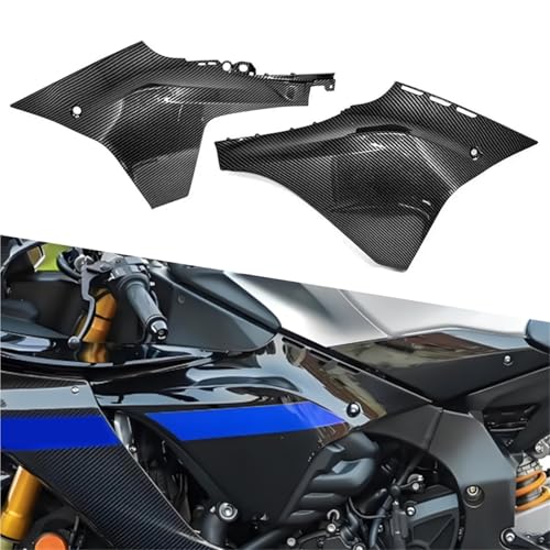 Ailettes de carénage look carbone pour cadre avant YAMAHA YZFR1