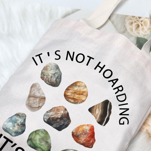 G2TUP Rockhounding Gifts Rock Collector Shoulder Bag Geologist Tote Bag It's Not Hoarding If It’s Rocks Lover Gift4