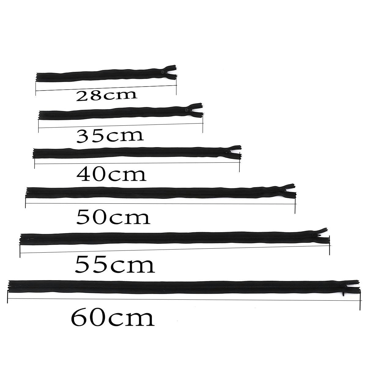 10piece/Bag 28cm 35cm 40cm 50cm 55cm 60cm Long Invisible Zippers DIY Nylon Coil Zipper for Sewing Clothes Accessory Red 2.3cm Width 28cm