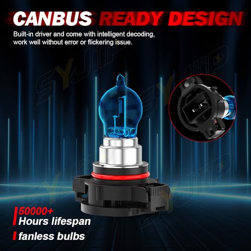 Image of Upgraded Halogen Headlight Bulbs for Jeep Wrangler JK JL 2010 2011 2012 2013 2014 2015 2016 2017 2018 2019 2020 2021 2022, High Low Beams and Fog Lights Combo , 6000k White, 300% Brightness, 4 PCS