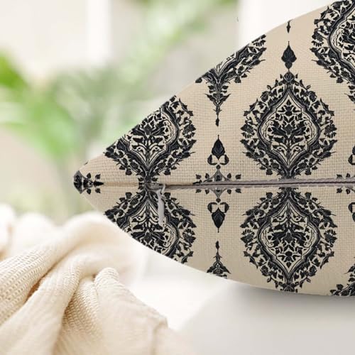 Lot de 4 housses de coussin 80x80cm géométriques, idée cadeau déco pour la maison