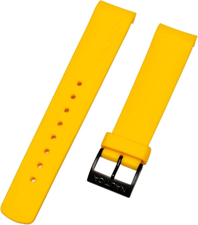 Nautica N22529G da uomo | A31507G BFC Chrono giallo 22mm cinturino di  ricambio originale : Amazon.it: Orologi