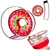 Inflatable dog cone collar for large medium small dogs soft dog donut collar adjustable recovery cone for pets after surgery extra enhanced anti licking guard shield for pets large strawberry  urban country home decor