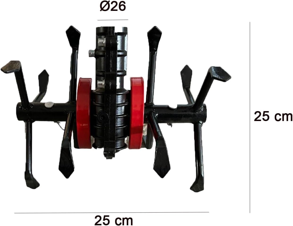 Gruppo Zappetta Decespugliatore Slim 9 Denti 26mm Motozappa per Orto Fresa Universale