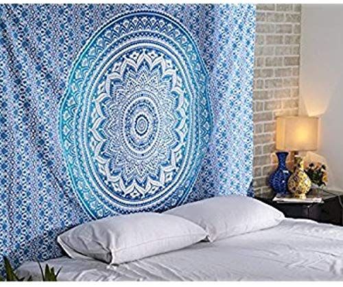 Aakriti Gallery Tenture hippie bohème Motif Mandala indien psychédélique 234 x 208 cm
