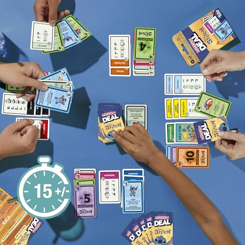 Monopoly Deal: Disney Stitch Edition Card Game | Based on Disney’s Lilo & Stitch | Officially Licensed Disney Kids Games | Ages 8+| 2-5 Players - image 3