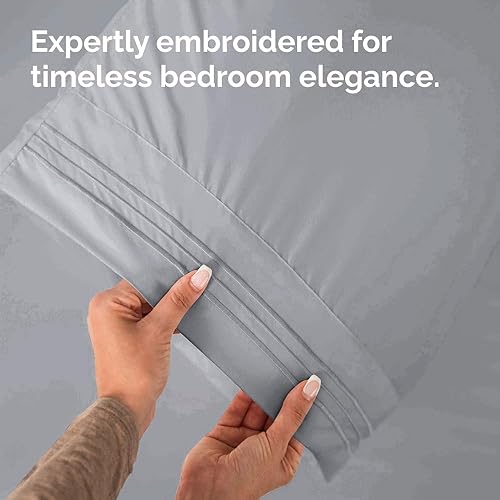 Miniatura 6 de Juego de 2 fundas de almohada Queen  Fundas de almohada suaves de calidad de hotel  Ropa de cama cómoda para mujeres, hombres, niños y adolescentes