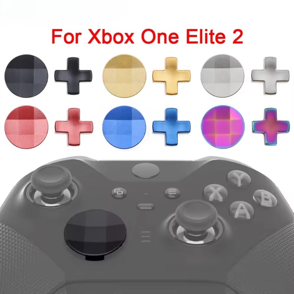 IFEEHE Metal D-Pad Paddles Replacement For XB One Elite 2 Metal Button Accessories (Silver)
