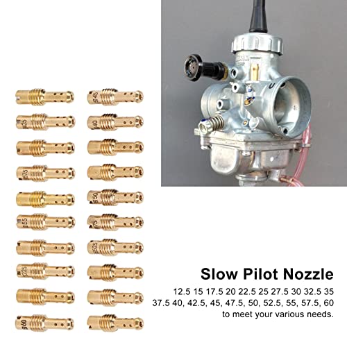 ZAMDOE Pilot-Jet-Kit Für MIKUNI VM/TM/TMX – 21 Düsen (Größen 15–65), Inkl. Bürste, Für 125–250 Ccm