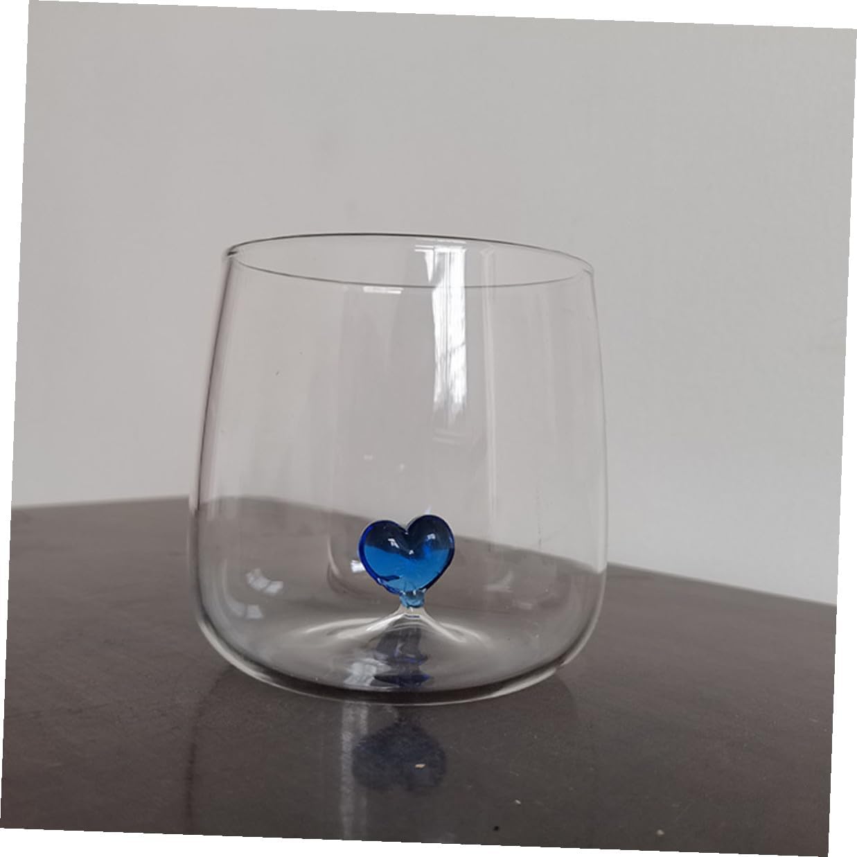 FUOYLOO Heart Glasses Glass Heart Cocktail Cup Sturdy Glass Milk and Beverage Mug for Cocktails, Beer, Tea, Coffee Summer Beach Barware