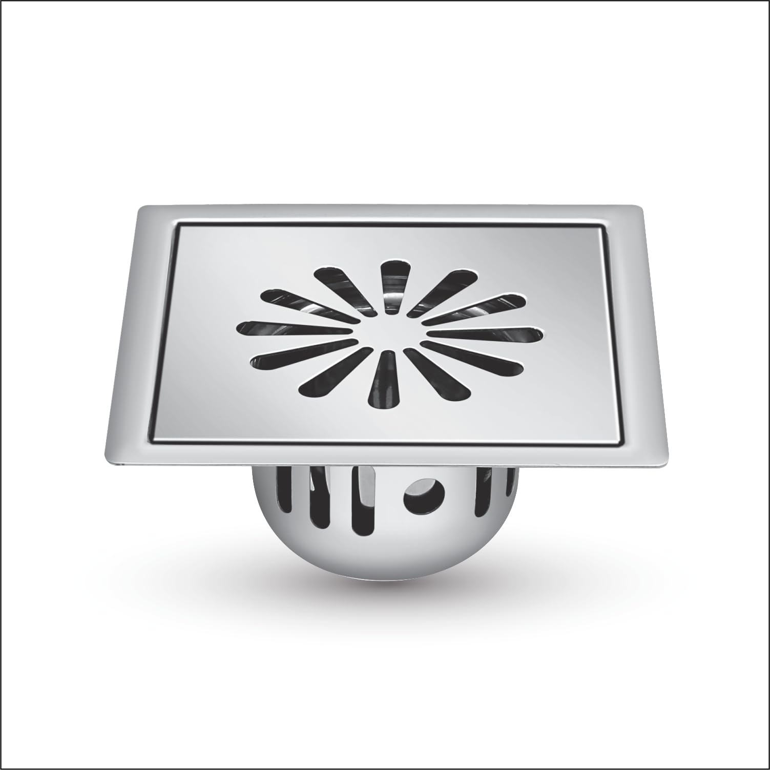 Sanjay Chilly Square Ezee Cockroach Trap (6 x 6 INCH) Kitchen Floor Drain Jali 304 Grade Stainless Steel Trap Anti Cockroach & Insects Long Lasting for Bathroom (Silver)