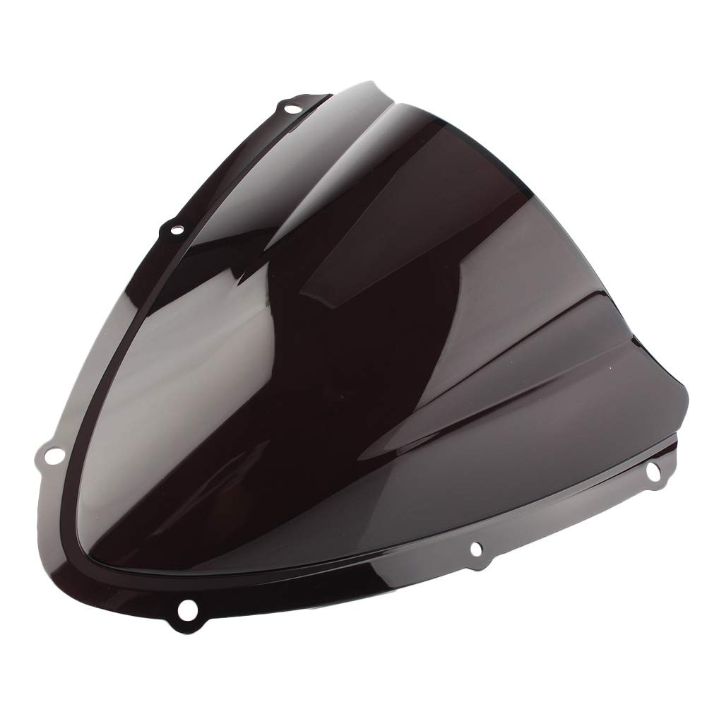 Cupolino Moto Bolla a Doppia Bolla del Parabrezza del Motociclo Addominali Utilizzare Il Parabrezza for Suzuki GSXR 600 750 K8 K10 2008 2009 2010 Parabrezza per Moto (Color : Noir)