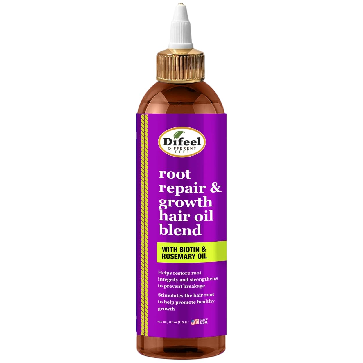 Difeel Protective Styles Root Repair and Growth Hair Oil with Biotin and Rosemary Oil 8 oz. - Hair Root Treatment and Scalp Treatment for Hair Growth