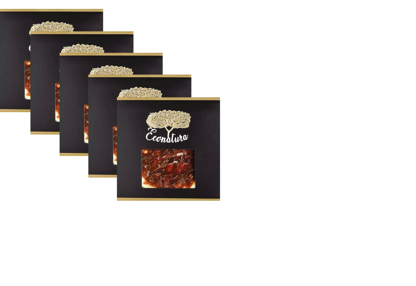 Jamón Ibérico Cebo de Campo loncheado. Embutidos ibéricos. Jamón Cebo Campo Ibérico Salamanca. Jamón Ibérico loncheado envasado al vacío. Contiene 5 sobres x 100 grs (500grs.).