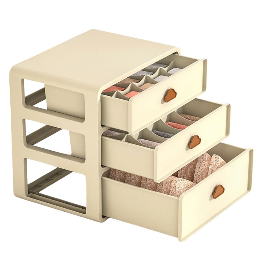 Organiseur de tiroir pour sous-vêtements – Bacs de rangement pour chaussettes, soutien-gorge, cravates et ceintures – Boîte de rangement pour vêtements pour une organisation propre et bien rangée