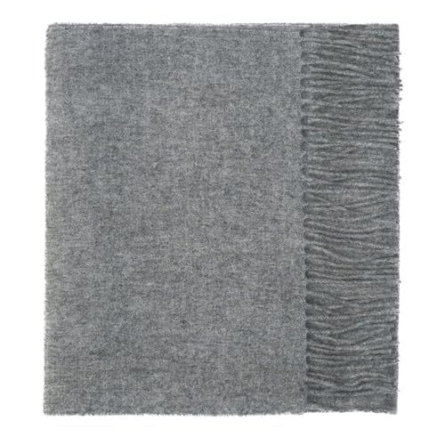 Lona Scott 100% Lammwolle Einfacher Schal, Grau