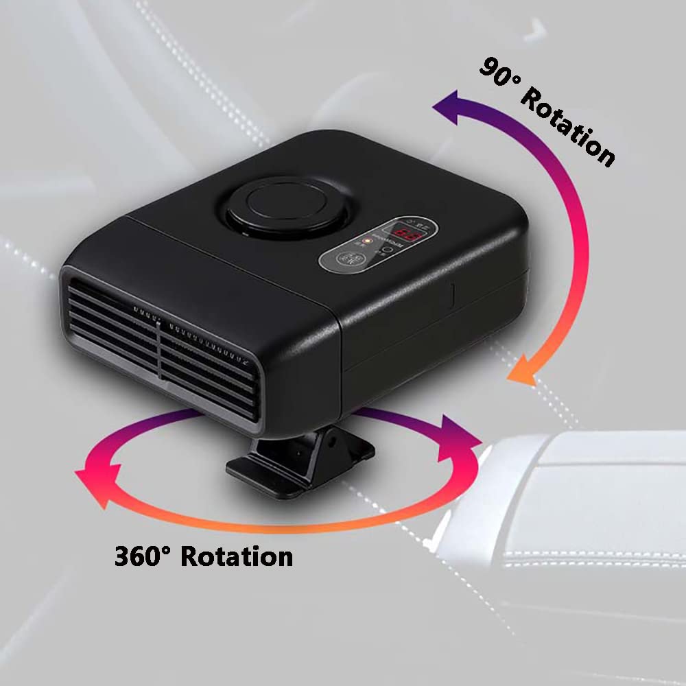 Riloer para Autocaravana, calefacción rápida, descongelador y desempañador, Ventilador portátil para automóvil, Compatible con la mayoría de los Modelos de 24 V.