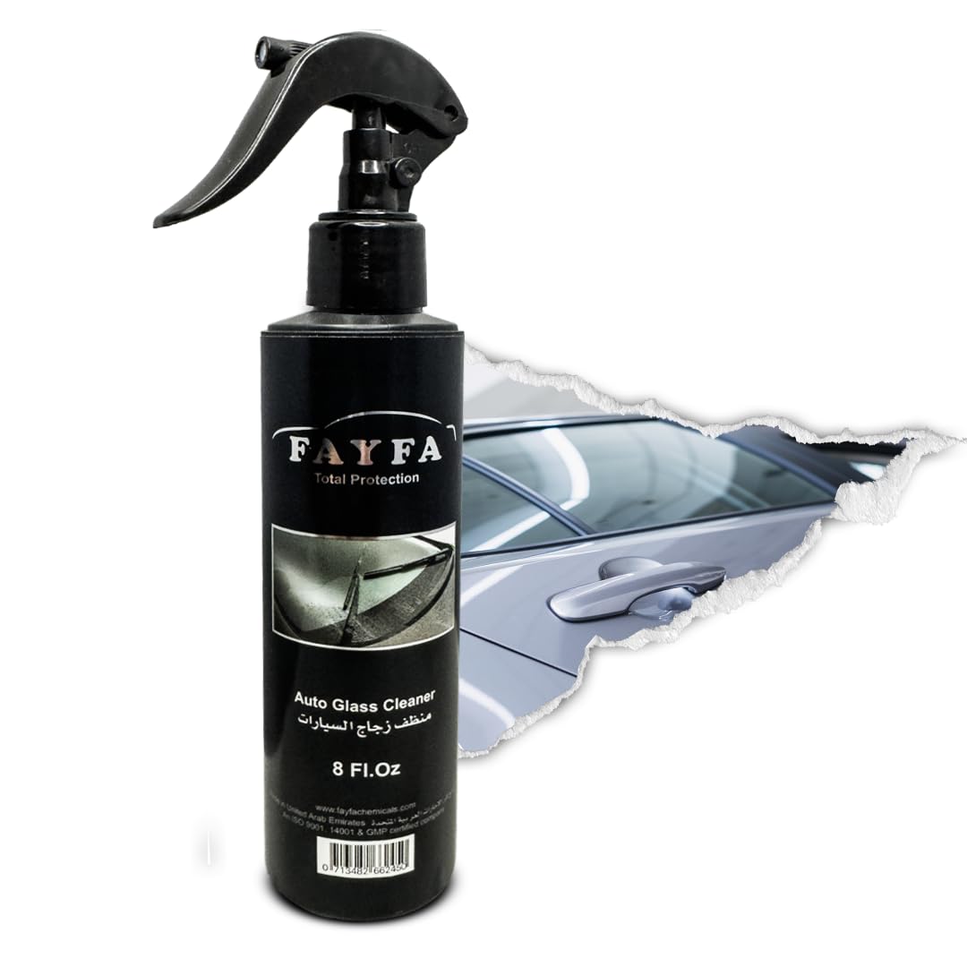 Auto Glass Cleaner Spray – Streak-Free Formula for Car Windows, Windshields, Mirrors, and Glass Surfaces, 8 Fl.Oz Bottle for Clear and Spotless Shine