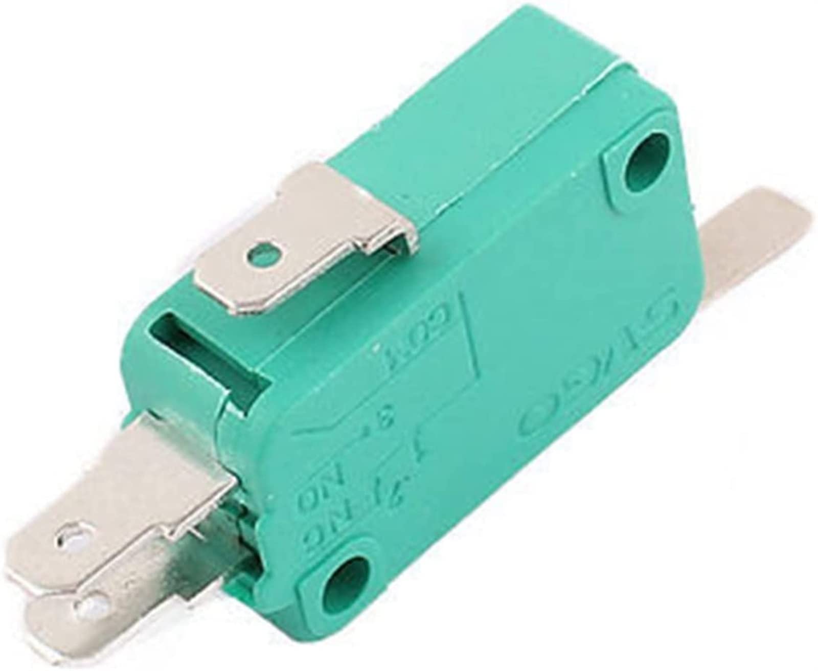 AHLOKI Interruptores, microinterruptores, 10 Uds., Brazo de Palanca Largo momentáneo SPDT 1NO 1NC, microinterruptor de límite de Larga duración, KW3-0Z Verde, Palanca de bisagra, Longitud 28mm