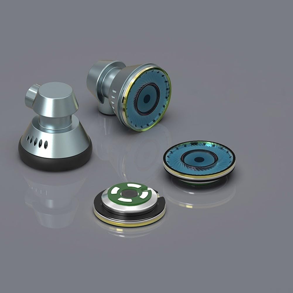 Driver a testa piatta da 15,4 mm, 300 Ohm, con risposta dei bassi profondi e tecnologia Helmholtz per kit di montaggio auricolari personalizzato (nero)