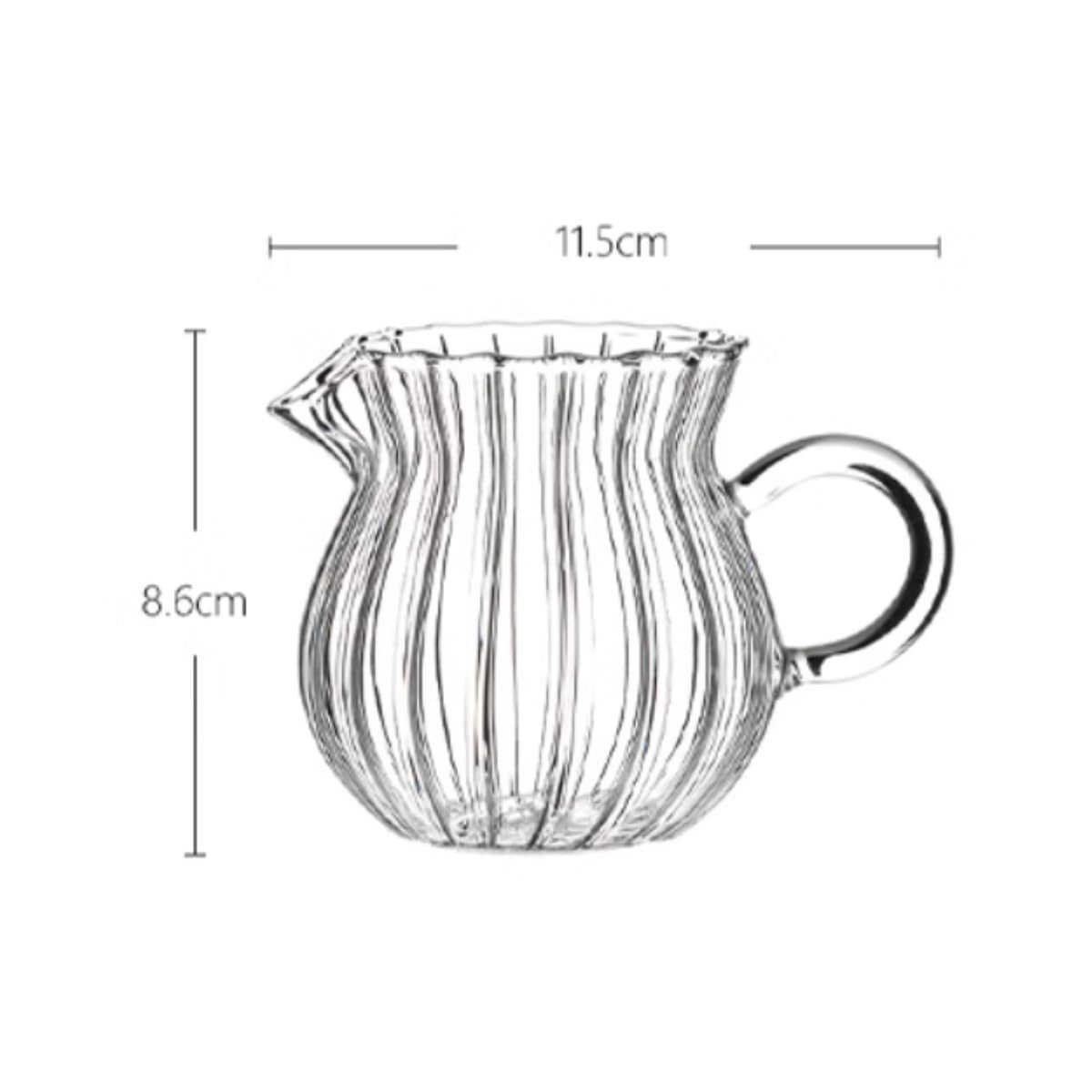 Barchetta per salsa in vetro per condimenti per insalata, sciroppo e succhi di frutta, versatile brocca per latte e crema per caffè per cucina e ristoranteElegante collezione Serveware