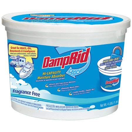 DampRid FG50T HI-Capacity Moisture Absorber, 2-Pack, 4-Pound, 2 Piece (2 Case(2-Units))