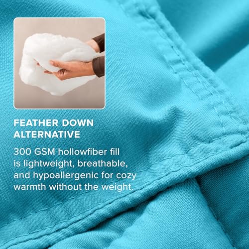 Image of Bare Home Comforter Set - Queen Size - Ultra-Soft - Goose Down Alternative - Premium 1800 Series - All Season Warmth (Queen, Aqua)