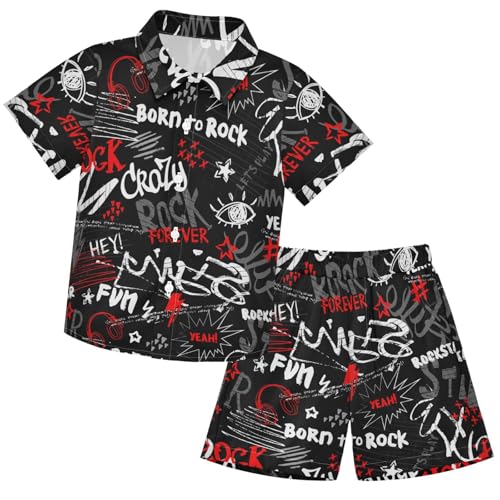 Image of visesunny Little Boys Short Sleeve T-Shirt Beach Shirts for kids children Casual Shorts Set Summer Clothes Outfits